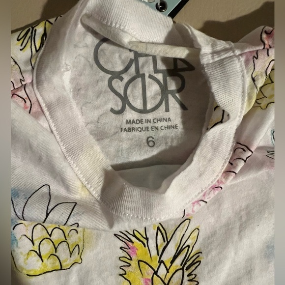 Chaser White Rainbow pineapple T-shirt size 6 NWT - Picture 3 of 3